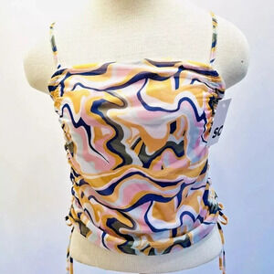 NWT SO GOODS FOR LIFE Women Sleeveless Straps Pullover SquareNeck Pink Top Large